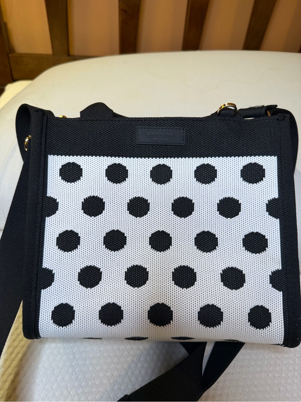 Kate Spade x Target Black & White Polka Dot Crossbody Bag - Picture 2 of 7
